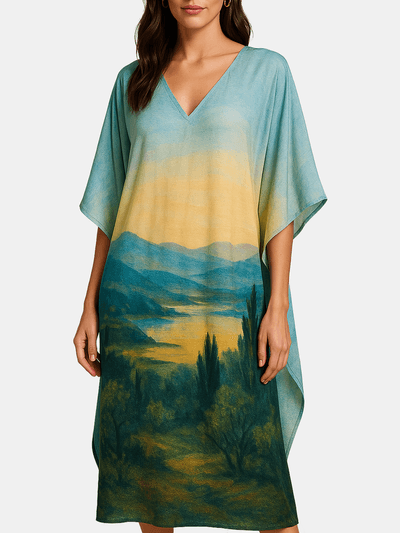 custom printed kaftan
