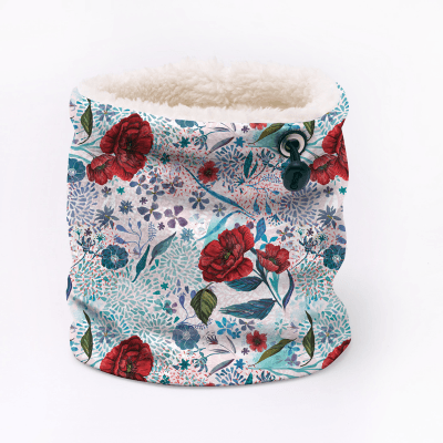 sherpa fleece infinity scarf printed with your designs